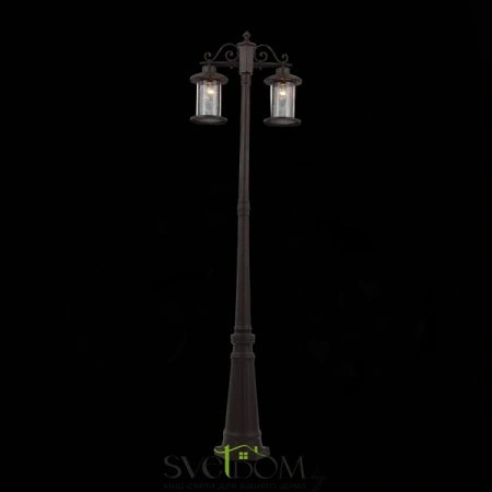 SL080.425.02 Светильник уличный наземный ST-Luce Темный кофе/Прозрачный, Темный кофе E27 2*100W LASTERO ST LUCE