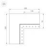 Угол SL-LINIA55-FANTOM-EDGE внутренний Arlight 030136 Arlight