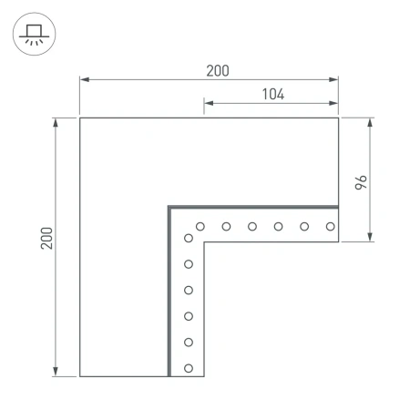 Угол SL-LINIA55-FANTOM-EDGE внутренний Arlight 030136 Arlight