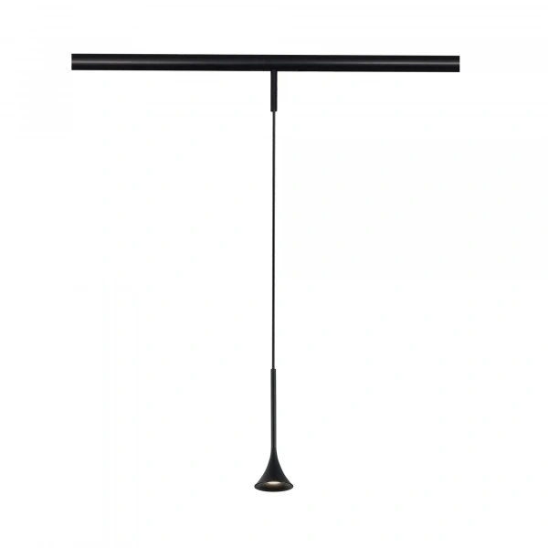 ST688.446.05 Магнитный трековый светильник Черный LED 1*5W 4000K Lm Ra>90  IP20 D70xH225 24V SUPER5