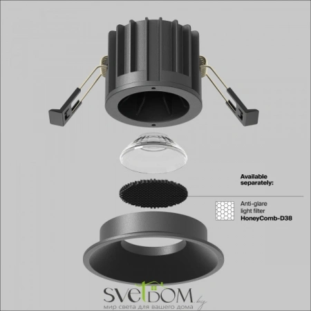 Встраиваемые светильники Maytoni DL058-12W3K-B от Магазина Svetdom.by