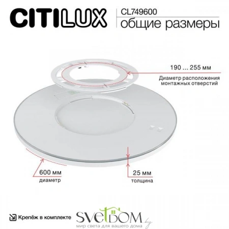 Накладные светильники CITILUX CL749600 от Магазина Svetdom.by