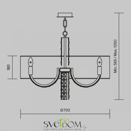 Подвесные светильники Maytoni DIA008PL-06CH от Магазина Svetdom.by