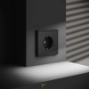 Накладка для розетки с заземлением и защитными шторками Voltum S70 Черный VLS000708 Voltum VLS000708