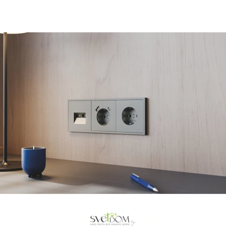 Розетки электрические с заземлением Voltum S70 VLS040106  Voltum VLS040106