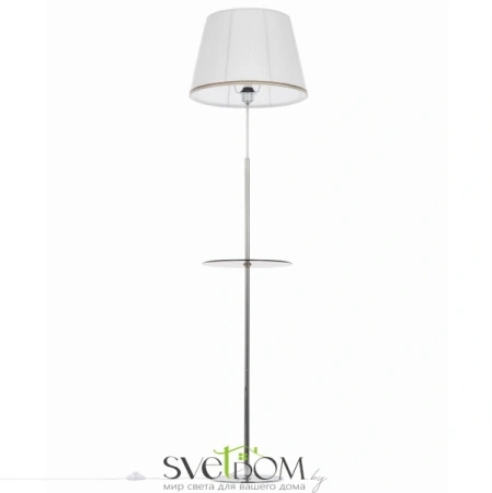 Citilux Линц CL402970T Торшер хром со столиком и белым абажуром CITILUX