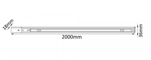 Шинопровод однофазный с питанием и заглушкой Crystal Lux CLT 0.11 01 L2000 BL