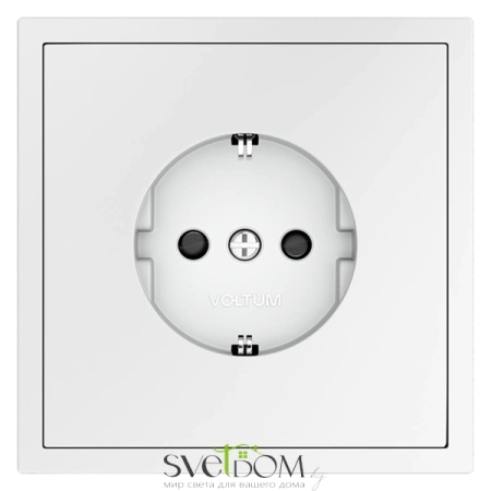 Розетки электрические с заземлением и шторками  Voltum S70 VLS040202  Voltum VLS040202