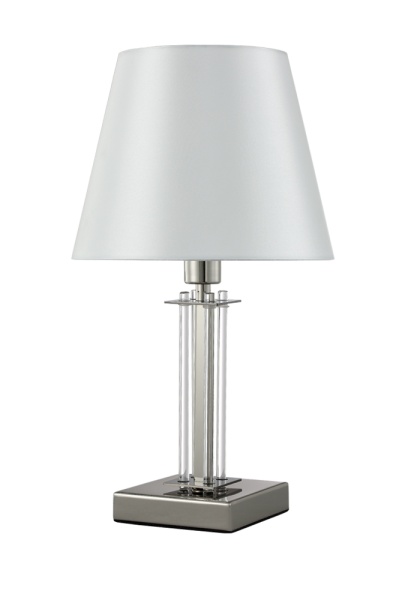Настольная лампа Crystal Lux NICOLAS LG1 NICKEL/WHITE Crystal Lux