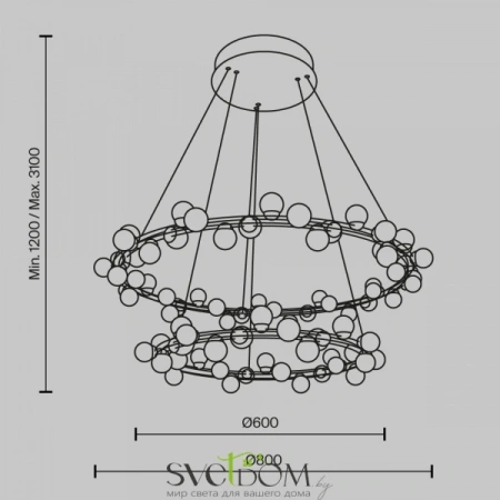 Подвесные светильники Maytoni MOD081PL-L84G3K от Магазина Svetdom.by