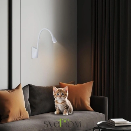 Citilux Декарт CL704340 LED Бра гибкое с выключателем Белое CITILUX