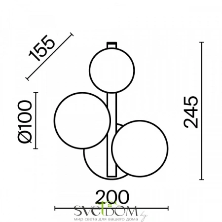 Настенные светильники MOD545WL-03B Maytoni | Svetdom.by
