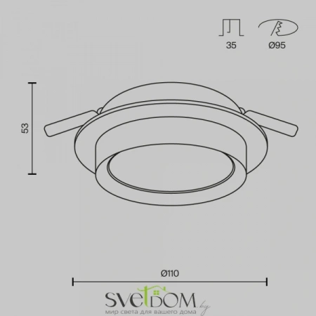 Встраиваемые светильники Maytoni DL086-GX53-RD-WB от Магазина Svetdom.by