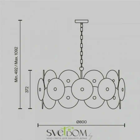 Подвесные светильники Maytoni MOD007PL-10G от Магазина Svetdom.by