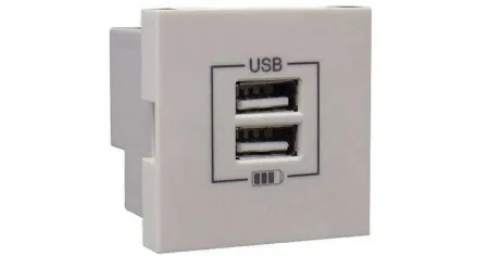 Розетка USB двойная - зарядная - лед Efapel 45439 SGE