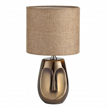 8150/1T MODERNI LN25 000 бронза/бежевый, керамика/текстиль Настольная лампа Е27 1*60W 220V AKIVI