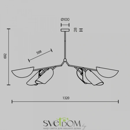 Подвесные светильники Maytoni MOD225PL-06B от Магазина Svetdom.by