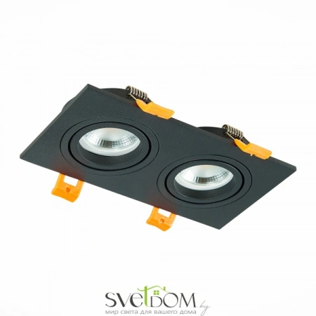 ST251.408.02 Св-к встр. Черный GU10 2*50W  IP20 L170xW92xH27 220V Без ламп Встраиваемые светильники ST LUCE