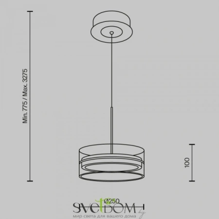 Подвесные светильники Maytoni MOD348PL-L18BBS3K от Магазина Svetdom.by