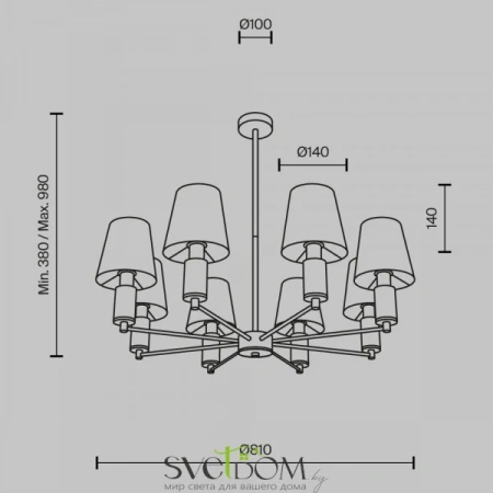 Подвесные светильники Maytoni MOD483PL-08BS от Магазина Svetdom.by