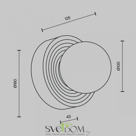 Настенные светильники MOD403WL-01BG1 Maytoni | Svetdom.by