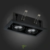 ST250.448.02 Св-к встр. Черный GU10 2*50W  L245xW126xH70 220V Без ламп Встраиваемые светильники ST LUCE