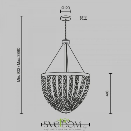 Подвесные светильники Maytoni MOD440PL-06BS от Магазина Svetdom.by