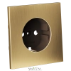 Накладка для розетки с заземлением Voltum VLSM000609 S70 METAL, латунь Voltum VLSM000609