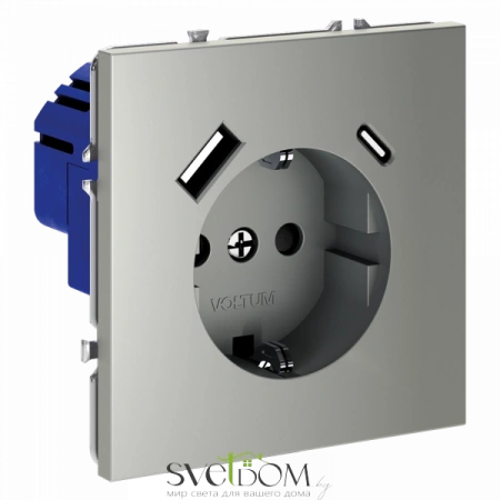 Розетка с USB, A+C Voltum S70 VLS040505  Voltum