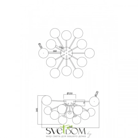 Светильники Freya FR5120CL-12G от Магазина Svetdom.by