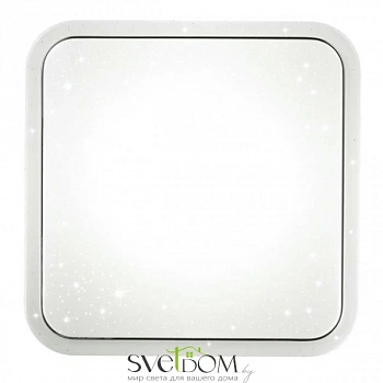 2014/E PALE SN 100 Светильник пластик/белый/хром LED 72Вт 3000-6000K 500х500 IP43 пульт ДУ KVADRI