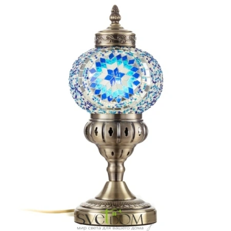 CITILUX CL419816 Каир Мозаика Синяя Св-к Настольный CITILUX