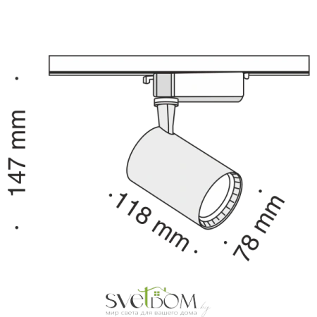 Трековый светильник Technical TR003-1-12W4K-W Maytoni