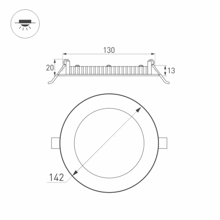Светильник DL-142M-13W Warm White Arlight 020110 Arlight