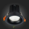 ST703.448.10 Св-к встр. Черный LED 1*10W 4000K 900Lm Ra>90 38° IP20 D85xH75 170-240V Встраиваемые светильники ST LUCE