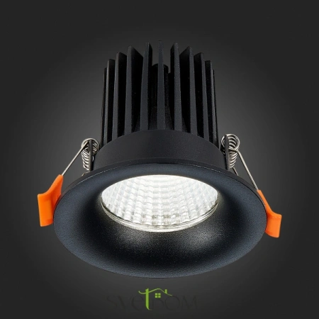 ST703.448.10 Св-к встр. Черный LED 1*10W 4000K 900Lm Ra>90 38° IP20 D85xH75 170-240V Встраиваемые светильники ST LUCE