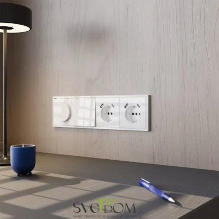 Розетка с USB, А+А Voltum S70 VLS040401  Voltum