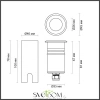 6660/1GL3 NATURE ODL26 689 черный/металл Встраиваемый грунтовый светильник IP67 LED 3W 3000K 12V/24V INGRO (нужен драйвер 357781/357782) Odeon Light