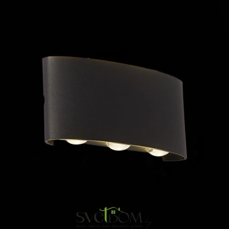 SL089.401.06 Светильник уличный настенный ST-Luce Черный кварцевый LED 6*1W 4000K BISELLO ST LUCE