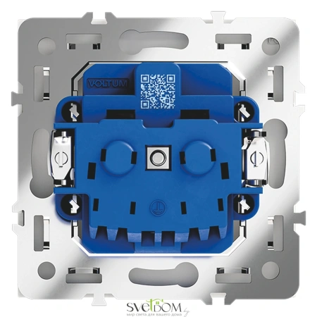 Розетки электрические с заземлением Voltum S70 VLS040102  Voltum VLS040102