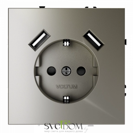 Розетка с USB, А+А Voltum S70 VLS040404  Voltum