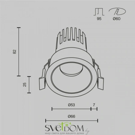 Встраиваемые светильники Maytoni DL115-10W-2.7K-B от Магазина Svetdom.by