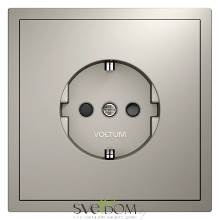 Розетки электрические с заземлением и шторками  Voltum S70 VLS040203  Voltum VLS040203