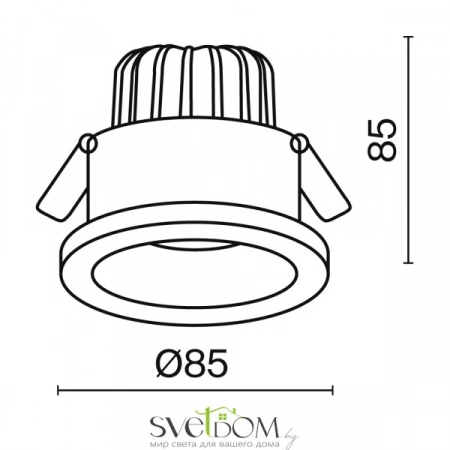 Встраиваемые светильники Maytoni DL034-L12W4K-B от Магазина Svetdom.by