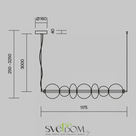 Подвесные светильники Maytoni MOD307PL-L40BS3K от Магазина Svetdom.by