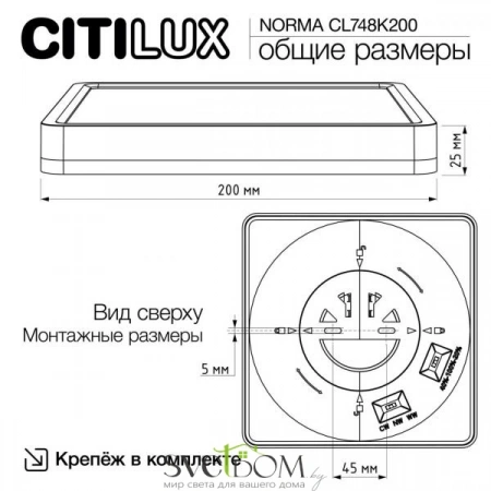 Накладные светильники CITILUX CL748K200 от Магазина Svetdom.by