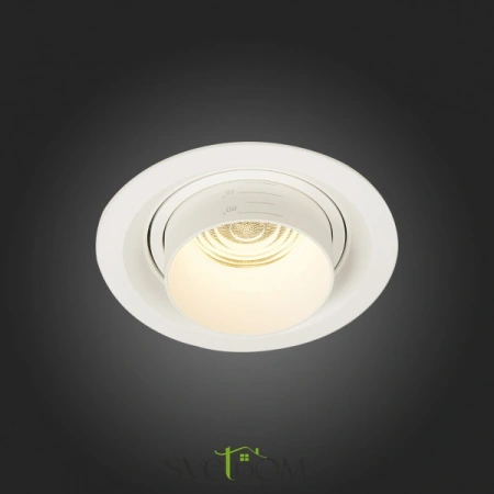 ST701.538.12 Св-к встр. Zoom Белый LED 1*12W 3000K 960Lm Ra90 15°-60° IP20 D115xH95 170-240V Встраиваемые светильники ST LUCE