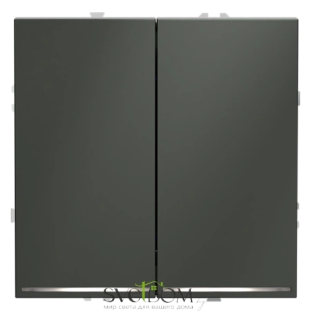 Выключатель двухклавишный с подсветкой Voltum S70 VLS020206  Voltum VLS020206