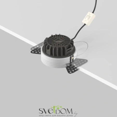 Встраиваемый светильник (Набор) Maytoni DL055-8W3-4-6K-TRS-B Okno, 8Вт, LED, Черный, IP 44 Maytoni