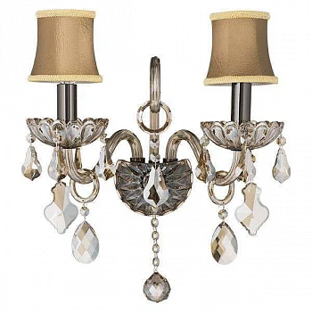 Lightstar 715627 Бра NATIVO 2x40W E14 КОНЬЯК/ЧЕРНЫЙ ХРОМ/БЕЖЕВЫЙ